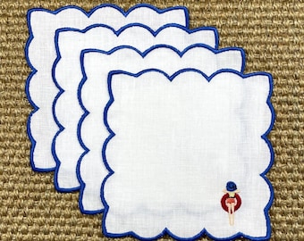 Custom Pool Girl Cocktail Napkins
