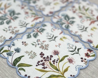 Elliston House Multi Floral Cocktail Napkins - Set of 4