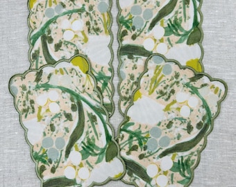 Lulie Wallace Custom Scalloped Cocktail Napkins