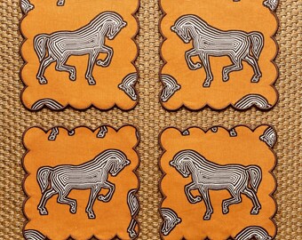 Schumacher Faubourg Cocktail Napkins - Set of 4