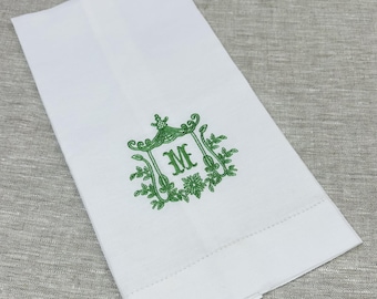 Custom Embroidered Linen Hand Towel
