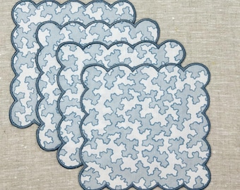 Elliston House Dover Embroidered Cocktail Napkins - Set of 4