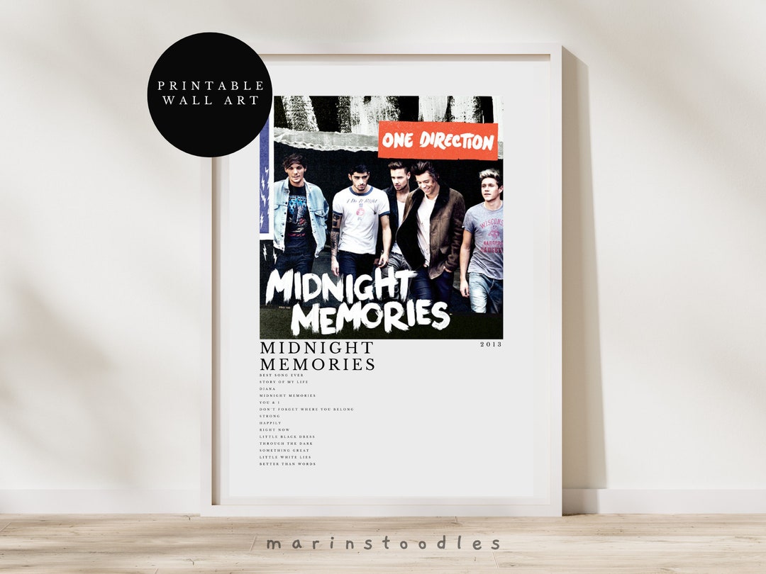 One Direction Midnight Memories Poster Midnight Memories Etsy