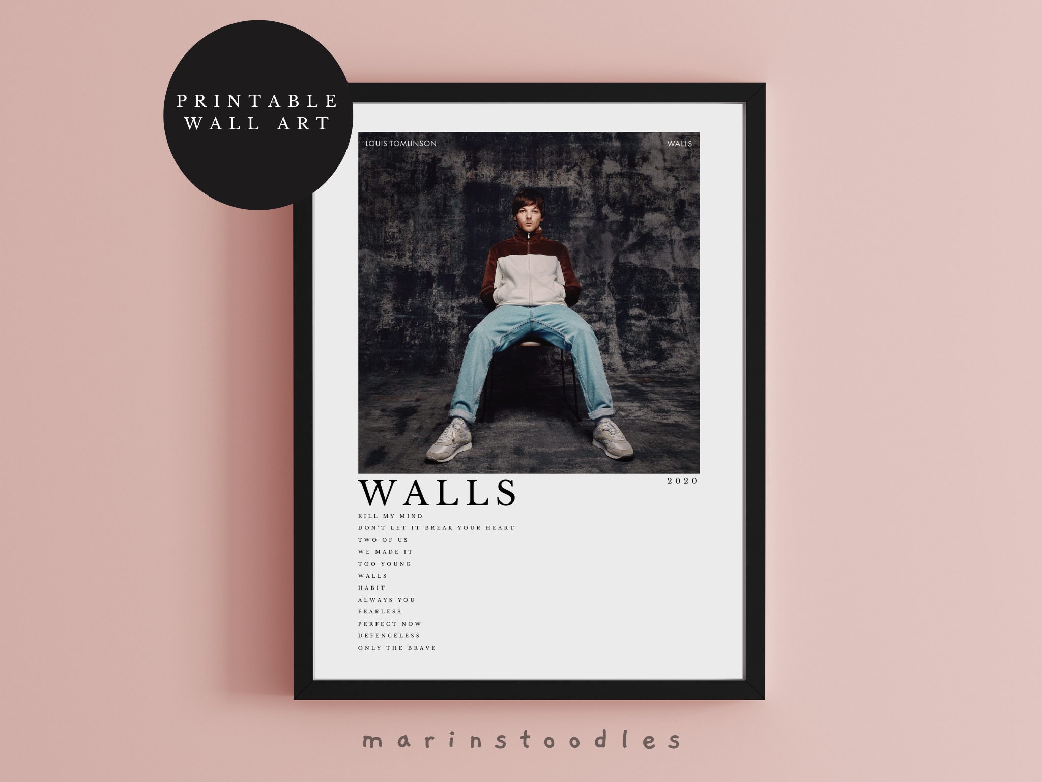  Louis Tomlinson (Walls) Album Cover Poster - 12x12