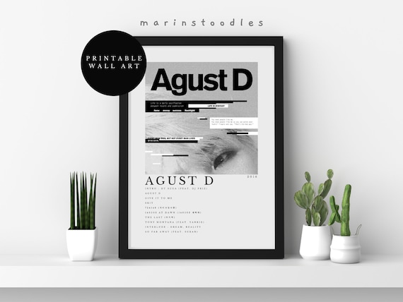 Agust D Poster Agust D Album Print Agust D Digital Art Print Album