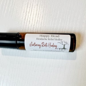 No More Achy Head - Essential Oils Roll On - Aromatherapy - Natural Relief  - Natural Herbal Organic Body Care