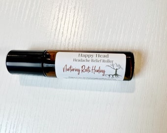 Headache Relief with Essential Oils Roll On - Aromatherapy for Headaches - Natural Pain Relief  - Natural Organic Vegan Body Care -