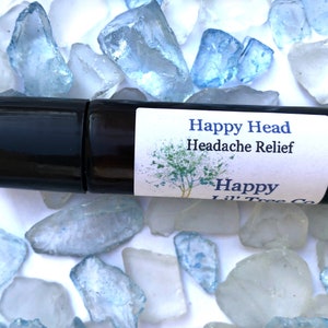 Headache Relief Essential Oil Roller- Natural Organic Vegan Body Care - Pure Essential Oils for Natural Pain Relief - Vegan Self Care