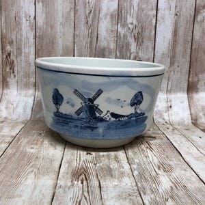 Vintage Hand Painted Delft Blue and White Dutch Holland Decorative Planter