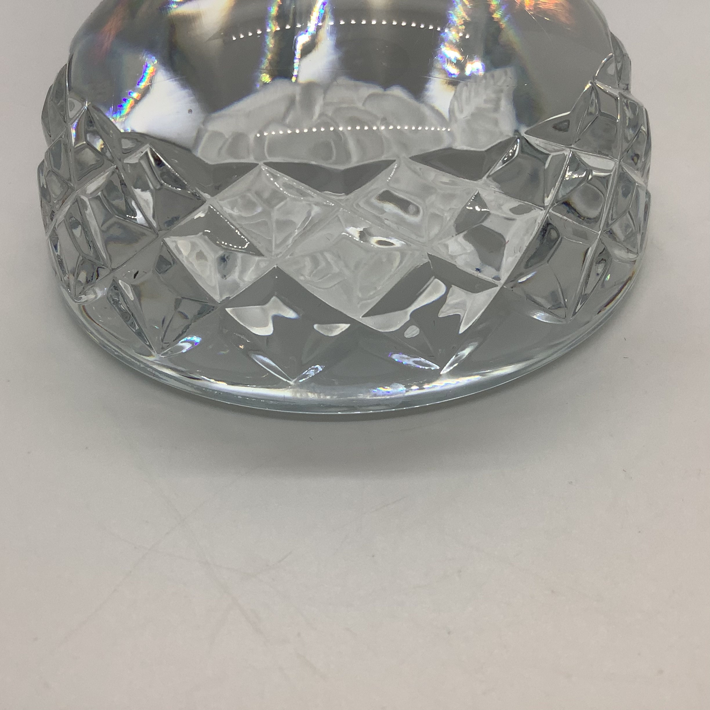 Vintage Waterford Crystal Engraved Rose With Faceted Sides Etsy