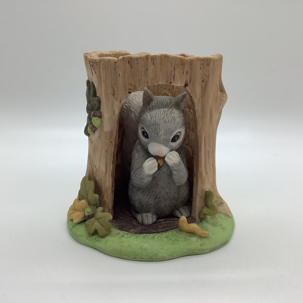 Vintage Woodland Surprises Two Piece Squirrel Figurine