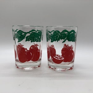 Vintage Pair Federal Glass Tomato Juice Glasses
