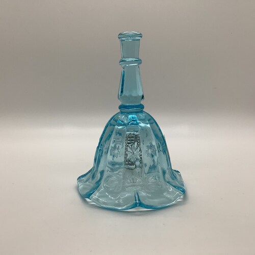 Fenton Blue Hobnail Glass Bell Fenton Glass Bell Etsy