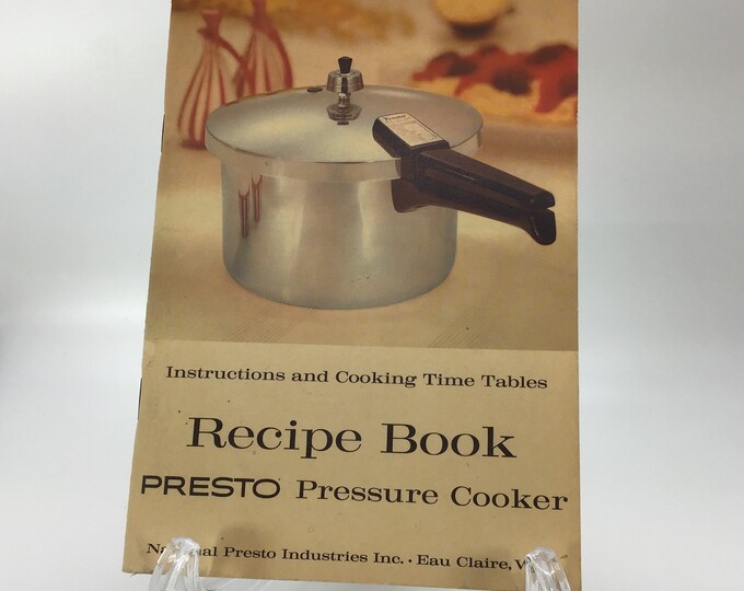 Vintage 1965 Presto Pressure Cooker Recipe Book Etsy