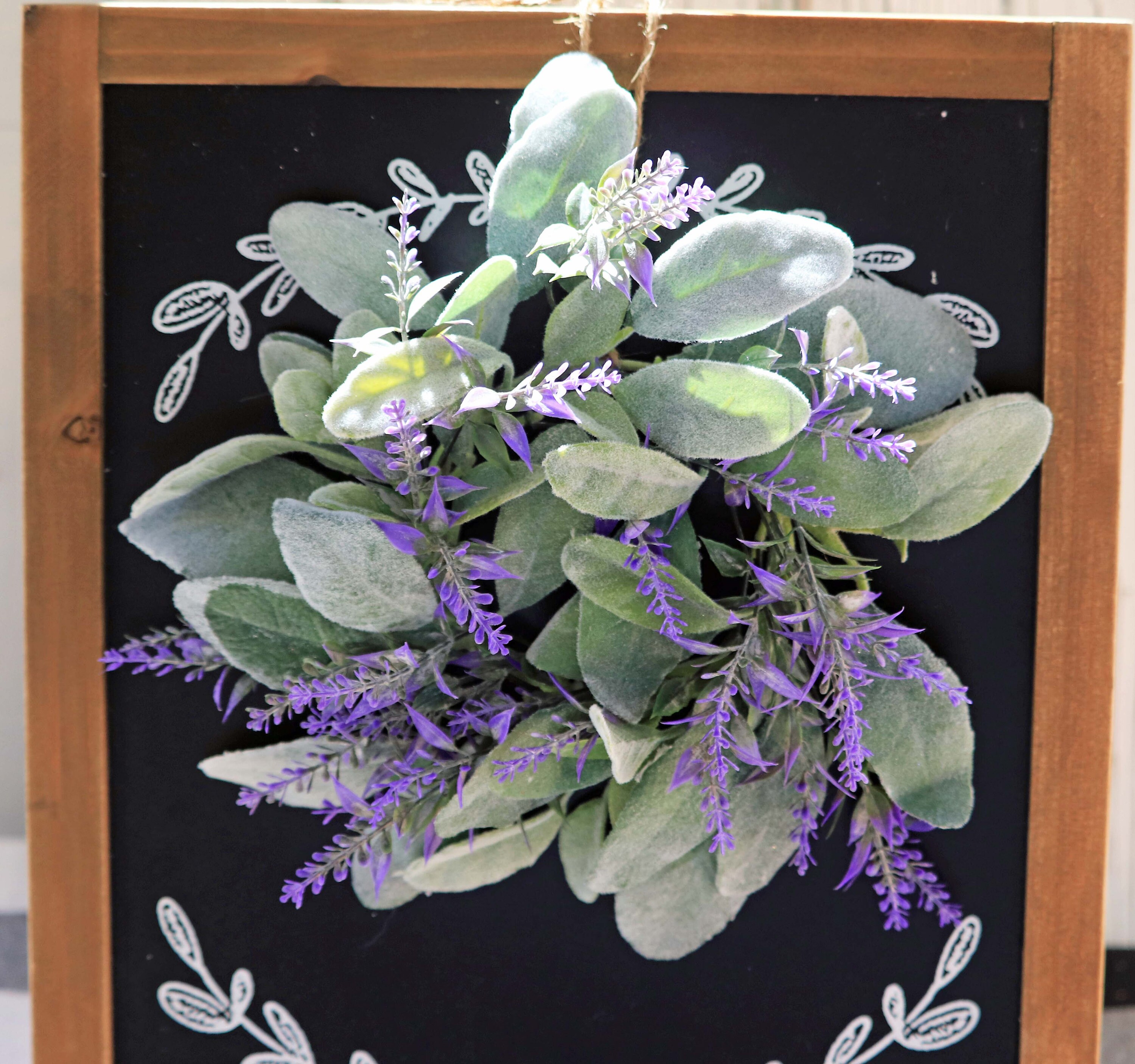 Lambs Ear Candle Ring Lavender Spring Mini Wreath Farmhouse Etsy