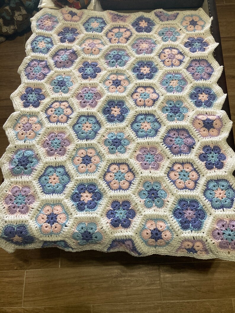 Pastel Baby Blanket, African Flower Blanket, Soft Cozy Baby Blanket Etsy