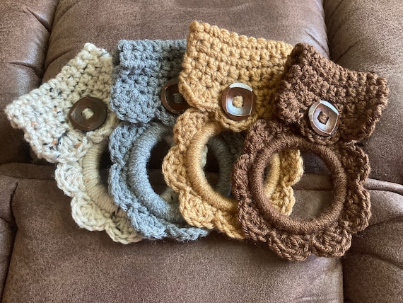 Stove Handle Crocheted Kitchen Towel Holder (9 Colors) Handmade Crocheted Kitchen Towel Holder, Farm House Decor