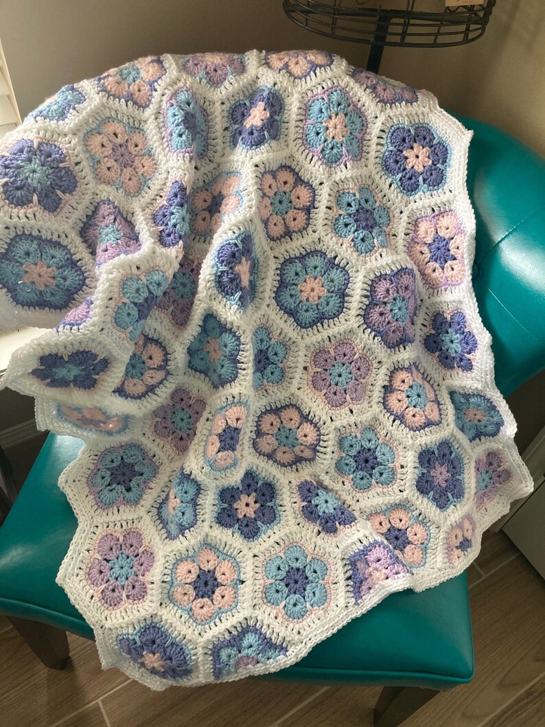Pastel Baby Blanket, African Flower Blanket, Soft Cozy Baby Blanket Etsy