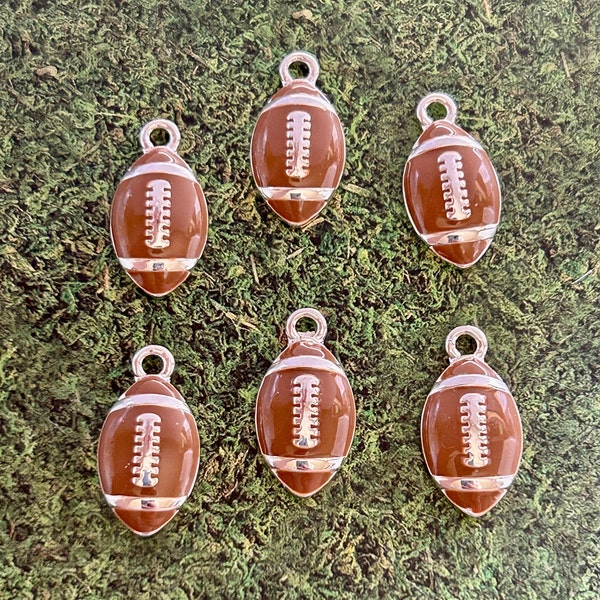 Football Charm, Epoxy Football Charm