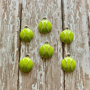 Tennis Ball Charms, 6, 12 or 24 charms