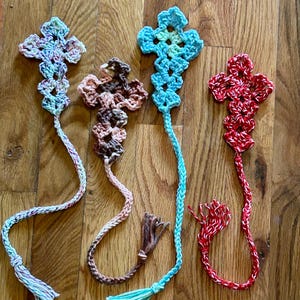 Crocheted Cross Book Marker, Faith Book Marker