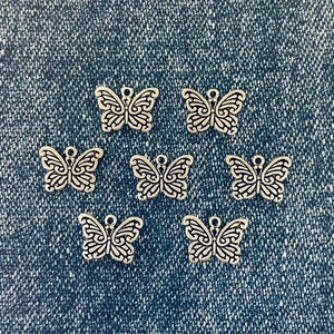 Butterfly Charms (8 Charms) 3 D Butterfly Charms