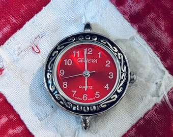 GENEVA Red Watch Face, Watch Face, Red Watch