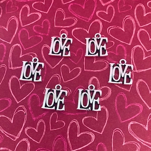 LOVE Charms (6 or 12 Charms) Love Word Charms