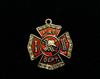 Fireman Badge Charms, Fireman Charms
