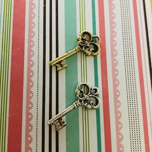 Skeleton Key Charms (6 charms) Key Charms