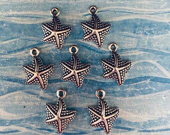 Star Fish Charms, 7 Charms