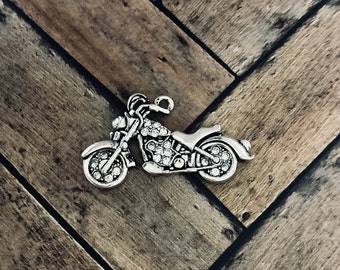 Large Motorcycle Charm (1 Charm) Biker Charms