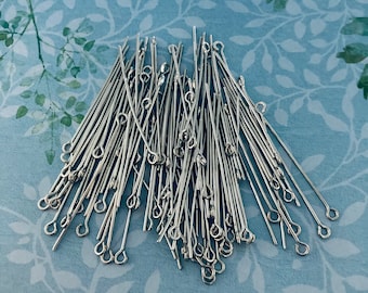 1 1/2” Stainless Steel Eye Pins (300) Eye Pins, .033 gauge, 300 piece package