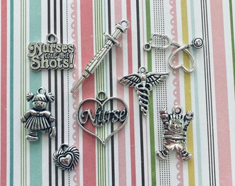 Nurse Charms, 8 pieces