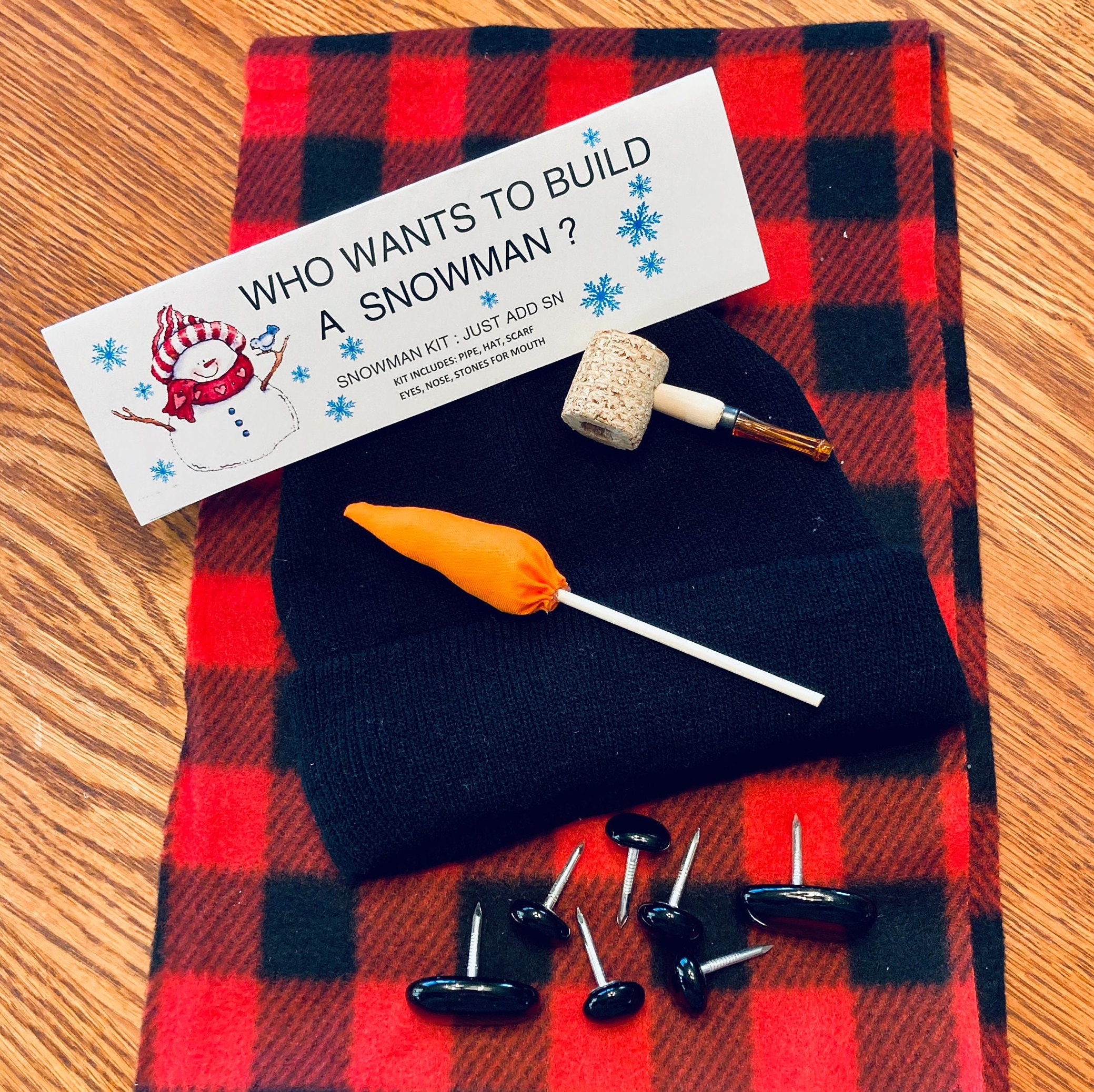 DIY Snowman Kit Snowman Hat, Snowman Arms, Snowman Nose Snowmen Elements 