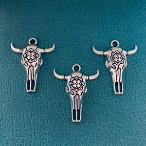 Cow Skull Charms (3 or 6 Charms) Western Charms