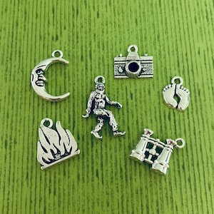 Hunting Big Foot Charms (6 or 10 Charms) Sasquatch Charm, Camping Charms