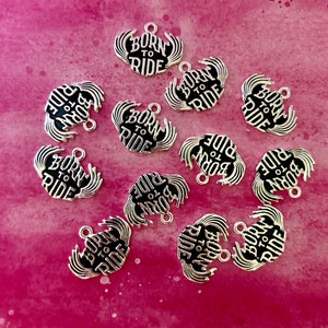 12 Born To Ride Charms