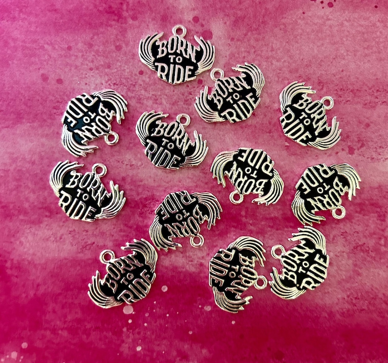 12 Born To Ride Charms