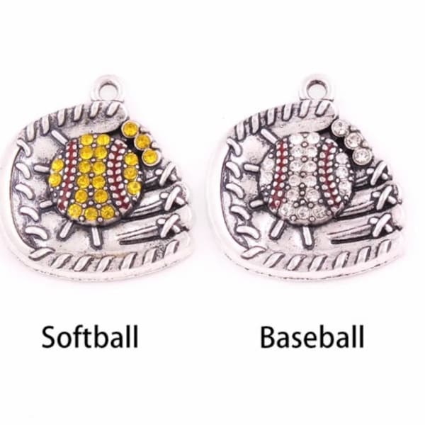 Softball Glove Charms, Baseball Glove Charms, Softball Charms, Baseball Charms