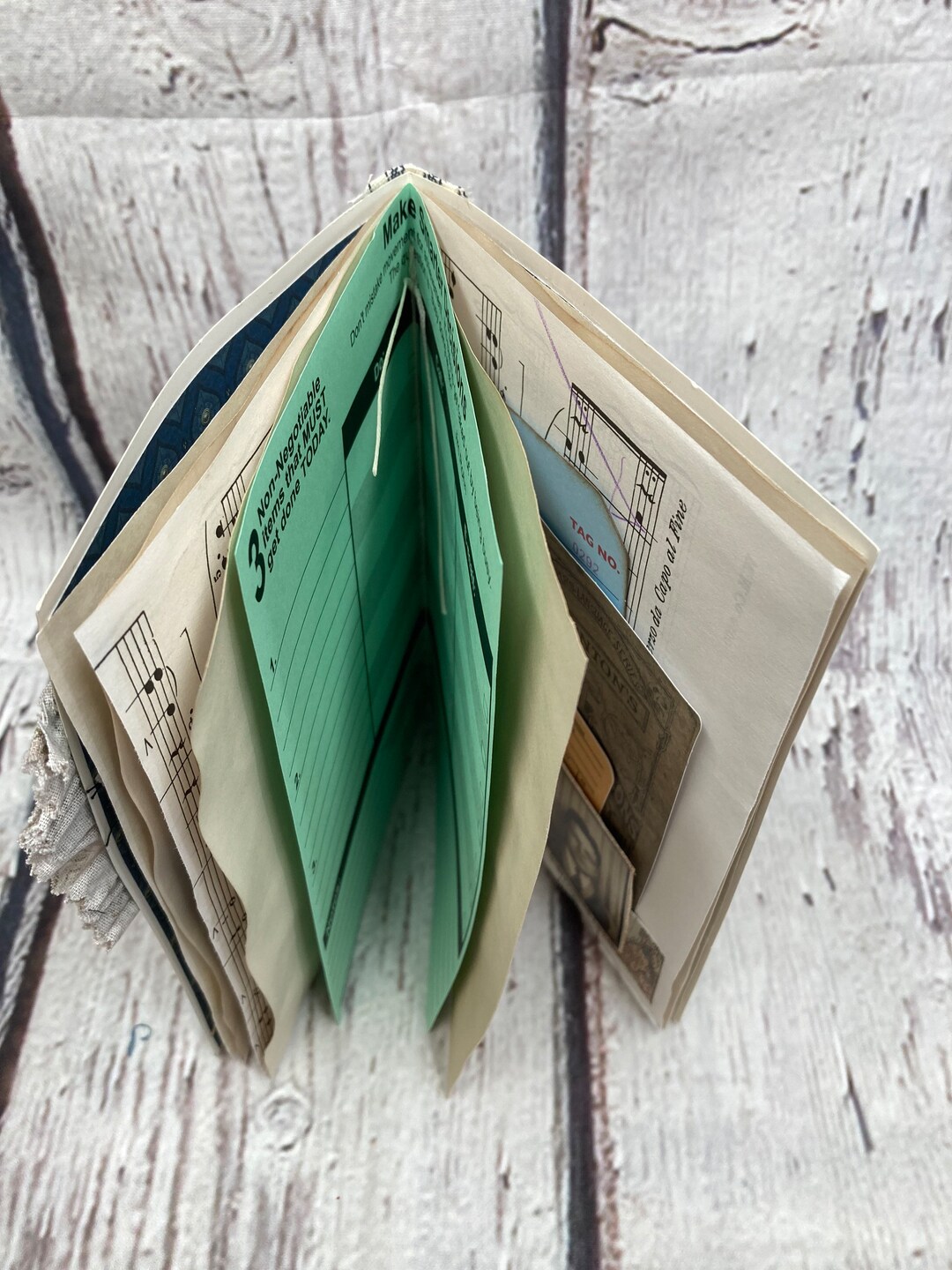 Mini Greeting Card Journal Etsy