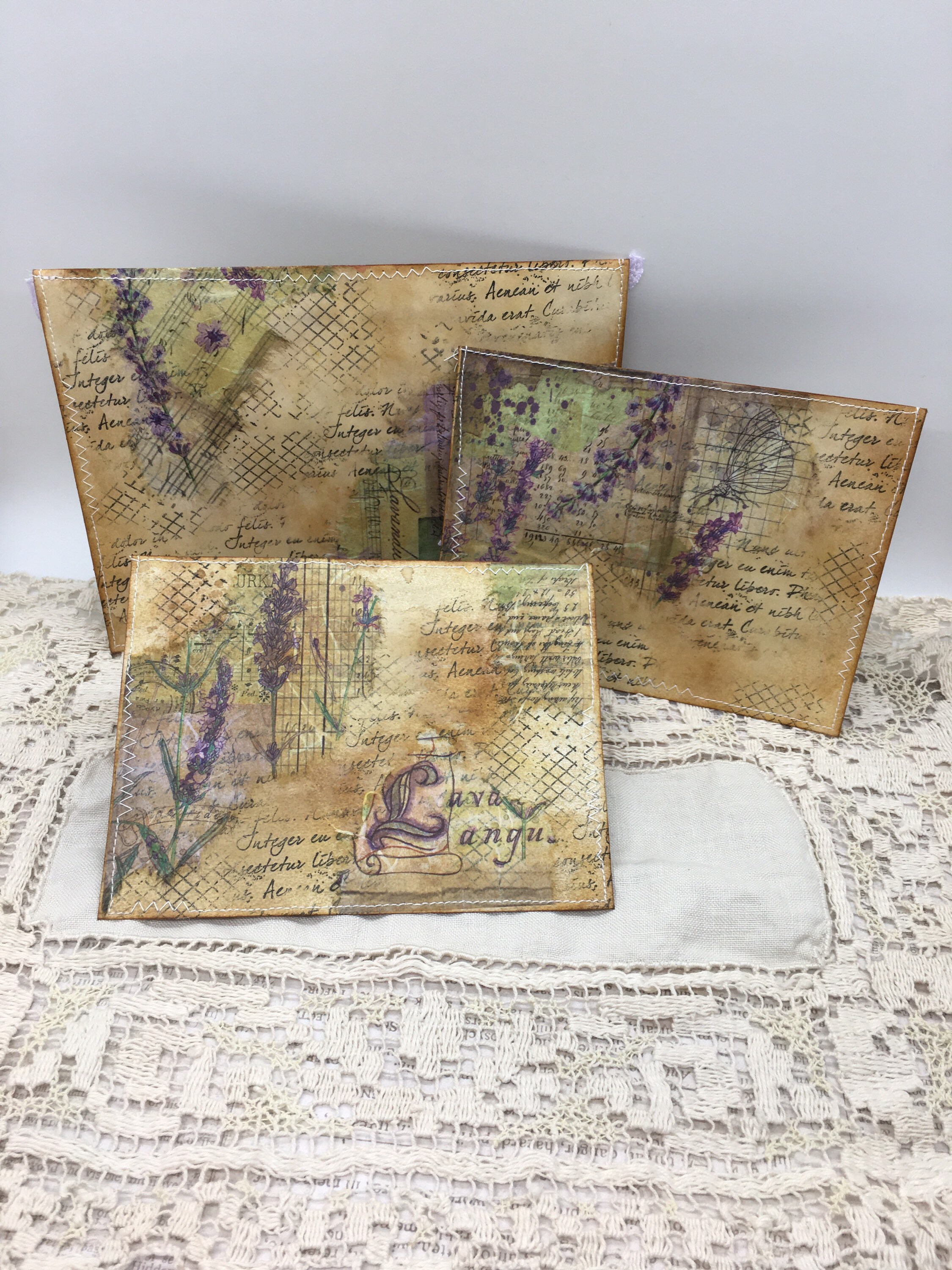 Collaged junk journal envelopes decorated envelope set Etsy