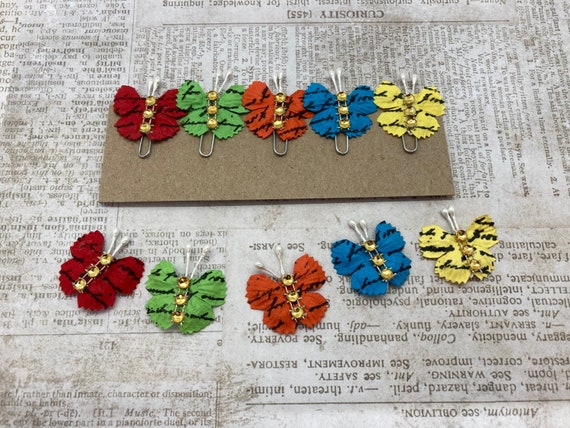 Handmade Journal Clips Set Of 4 Butterflies