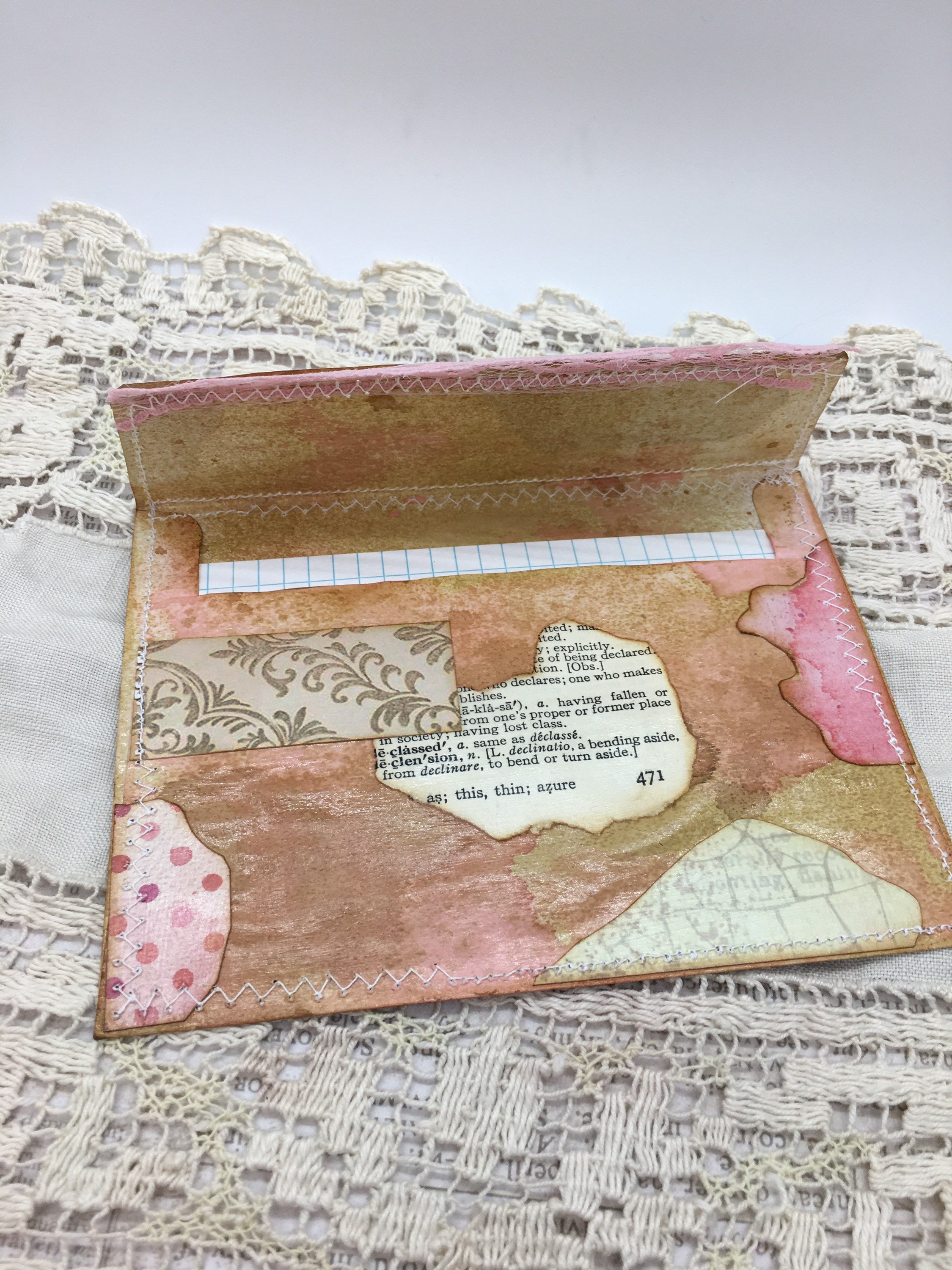 Collaged junk journal envelopes decorated envelope set Etsy
