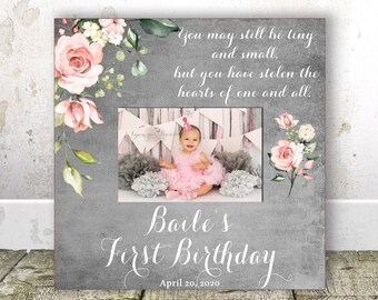 first birthday picture frames girl