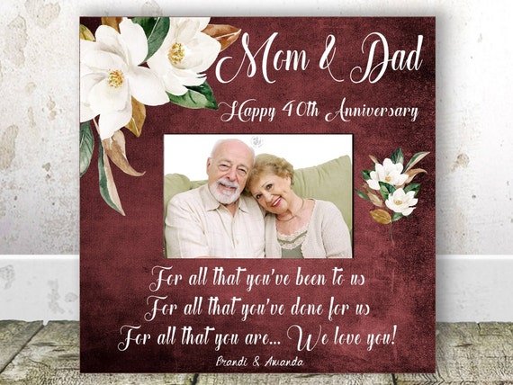 40th wedding anniversary gifts for mum and dad