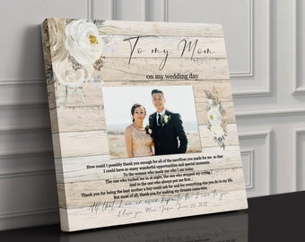 Wedding Gift for Mom from Son Mother of the Groom Gift from Son Picture Frame Personalized Wedding gift for Mom from groom wedding photo