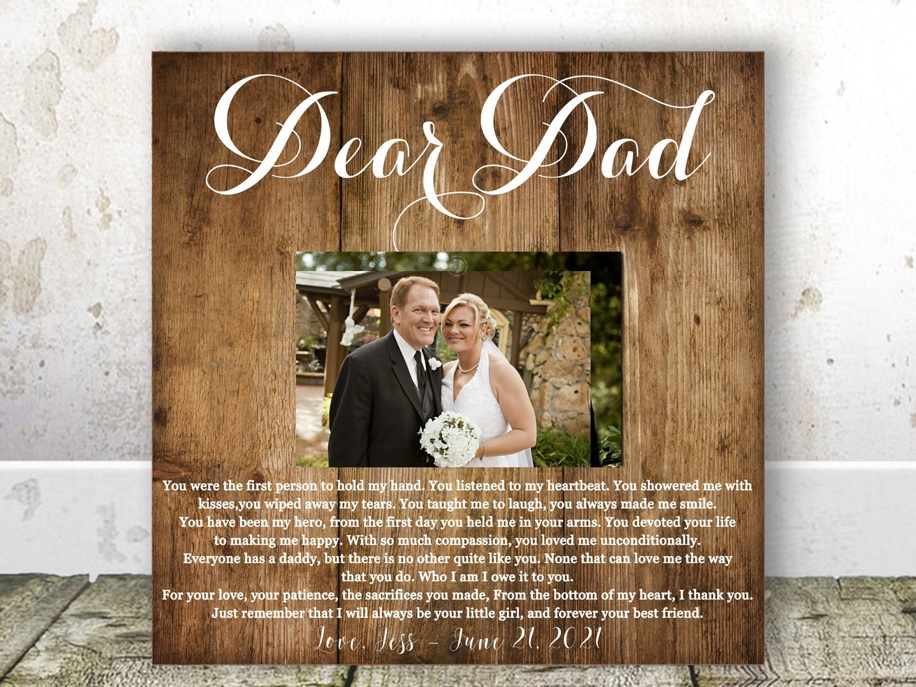 DAD WEDDING Gift From Bride Dad Gift Wedding Gift for Dad From Etsy