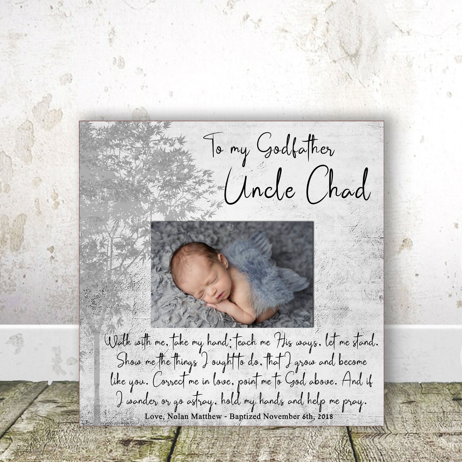 Godmother Frame Godmother Gift From Godson Godparent Gift Etsy