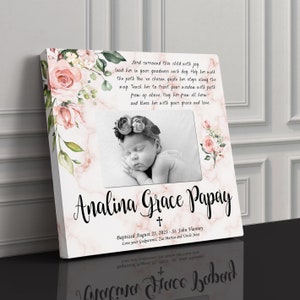 Baptism gift for Goddaughter Baptism gift GIRL Personalized Picture Frame Goddaughter Gift from Godmother Gift Goddaughter gift Godparents
